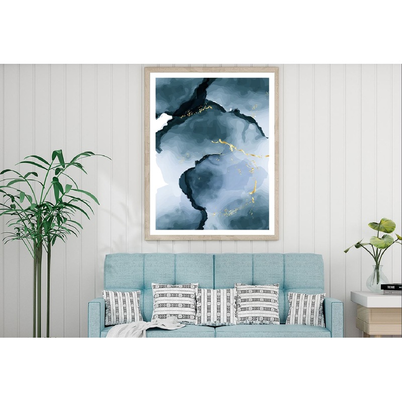 Black Grey & Gold Lines Abstract Design Home Decor Premium Quality Poster Print Choose Your Sizes