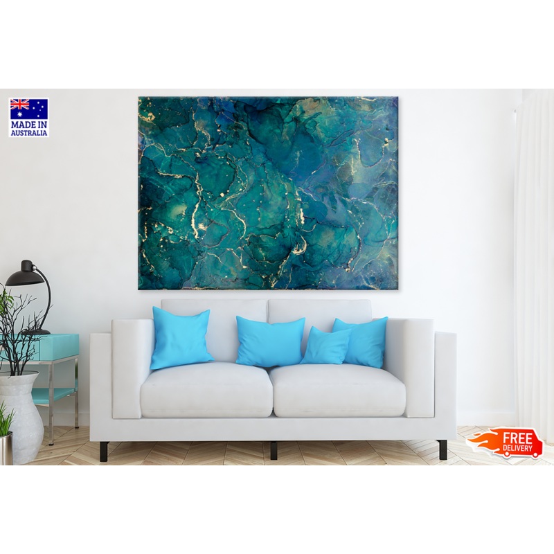 Blue & Green Abstract Design Print 100% Australian Made