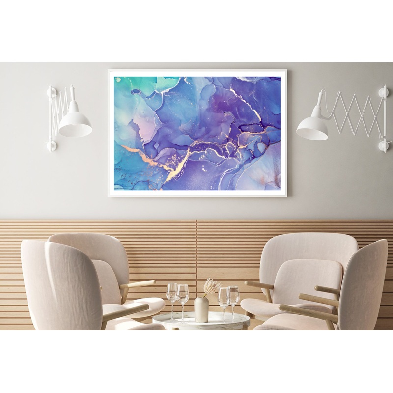 Blue & Purple Abstract Design Home Decor Premium Quality Poster Print Choose Your Sizes