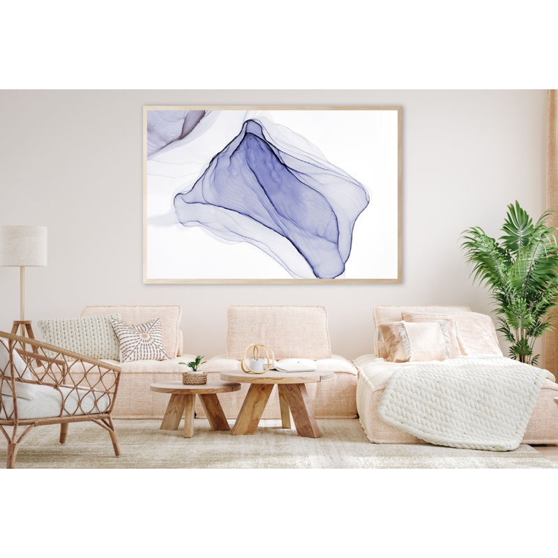 Blue & White Abstract Design Home Decor Premium Quality Poster Print Choose Your Sizes