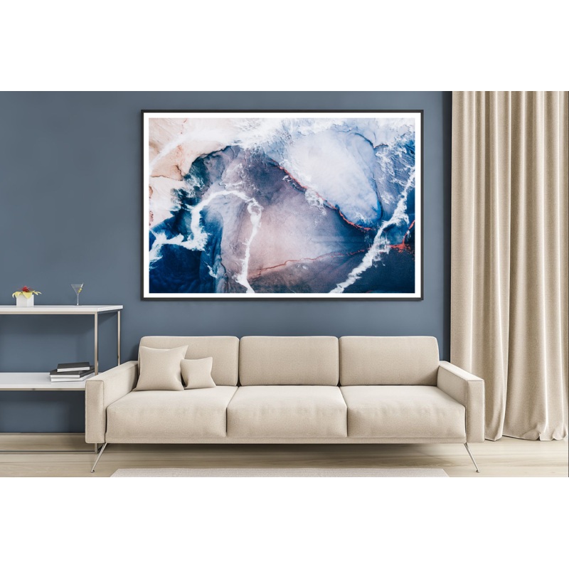 Blue White & Pink Abstract Design Home Decor Premium Quality Poster Print Choose Your Sizes
