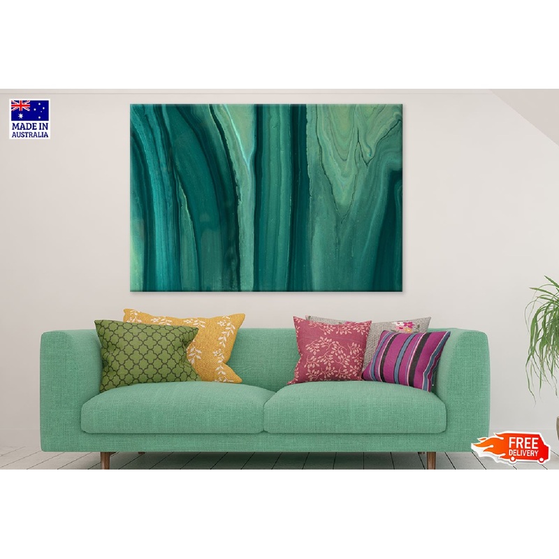 Dark Green Liquid Marble Abstract Design Print 100% Australian Made