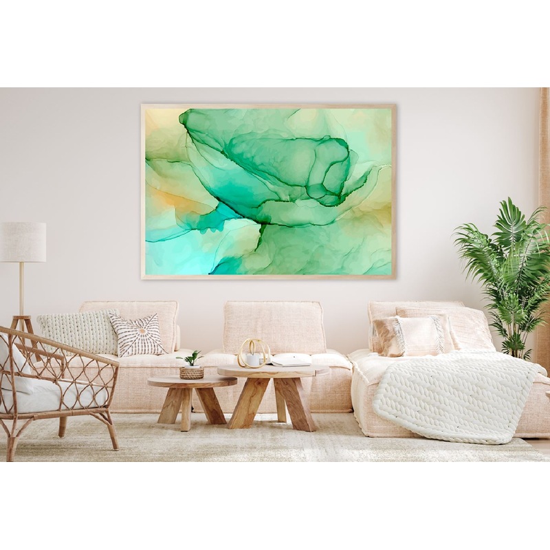 Green & Orange Abstract Design Home Decor Premium Quality Poster Print Choose Your Sizes