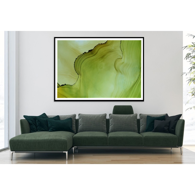 Green & Yellow Abstract Design Home Decor Premium Quality Poster Print Choose Your Sizes