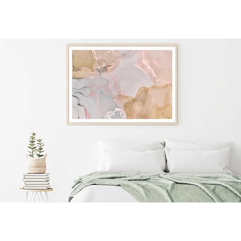 Pink & Blue Abstract Design Home Decor Premium Quality Poster Print Choose Your Sizes