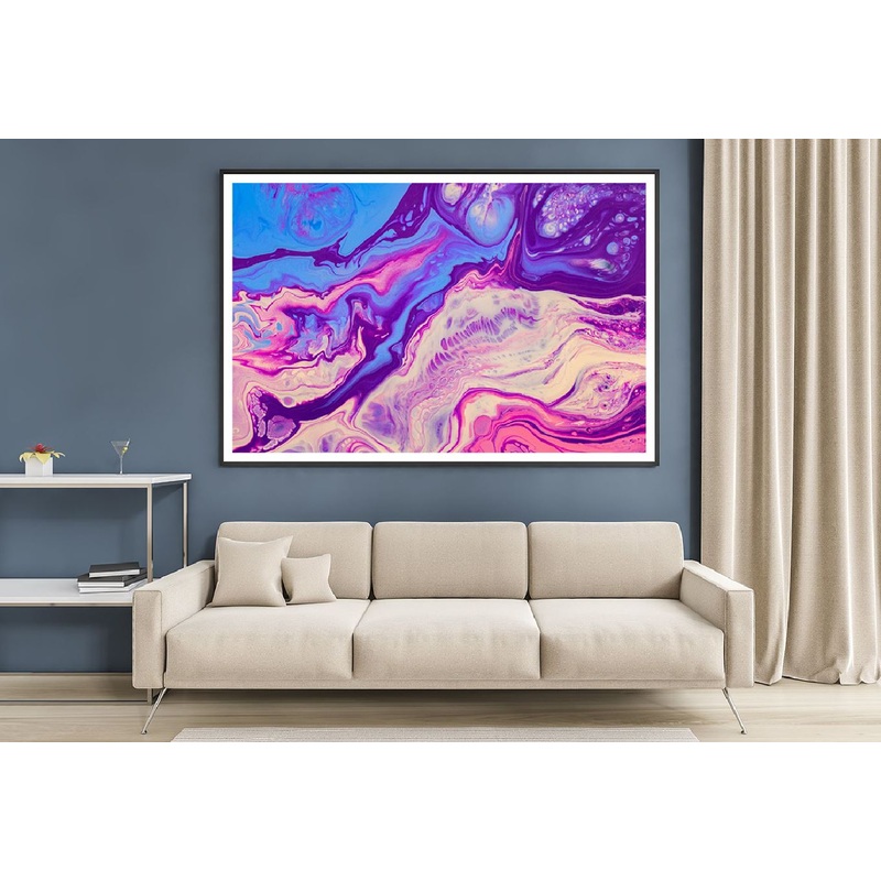 Pink Purple & Blue Abstract Design Home Decor Premium Quality Poster Print Choose Your Sizes
