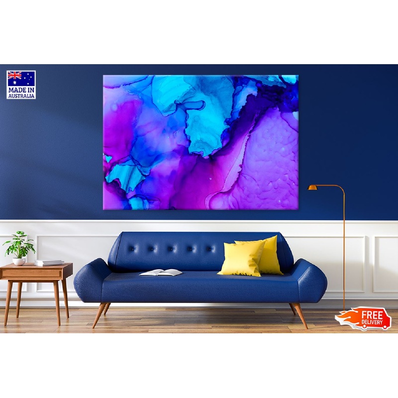 Purple & Blue Abstract Design Print 100% Australian Made