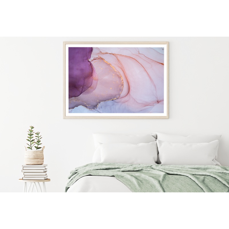Purple & Gold Abstract Design Home Decor Premium Quality Poster Print Choose Your Sizes