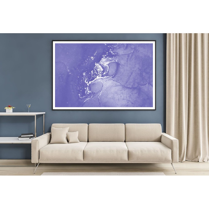 Purple & White Abstract Fluid Design Home Decor Premium Quality Poster Print Choose Your Sizes