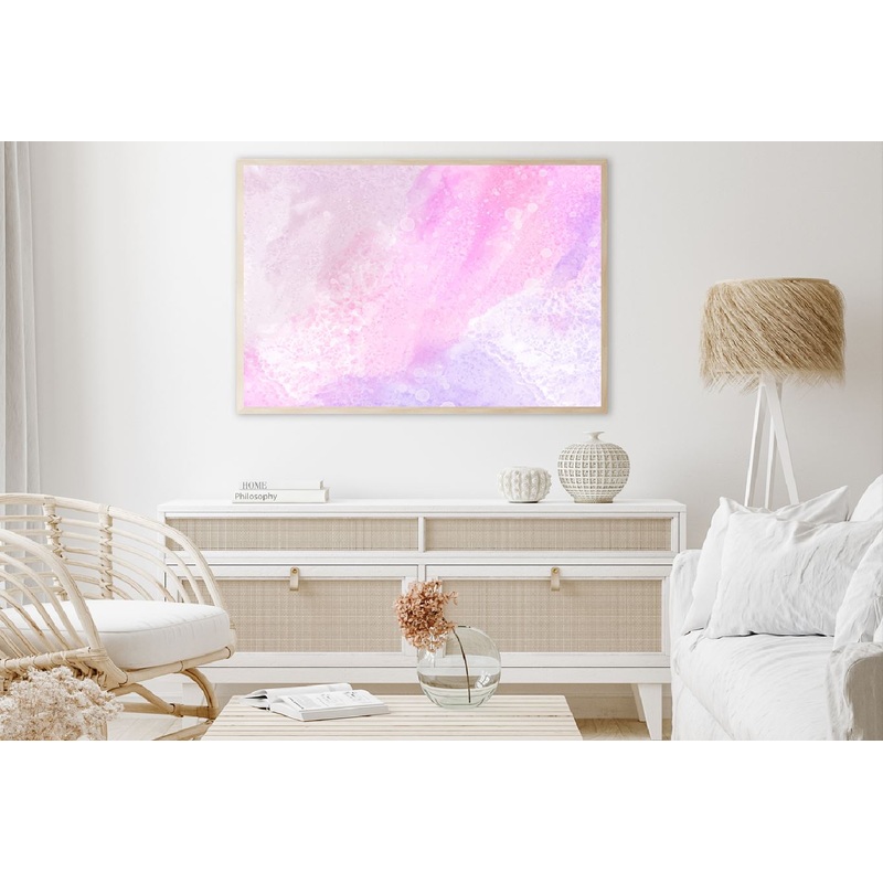 White Purple & Pink Abstract Design Home Decor Premium Quality Poster Print Choose Your Sizes