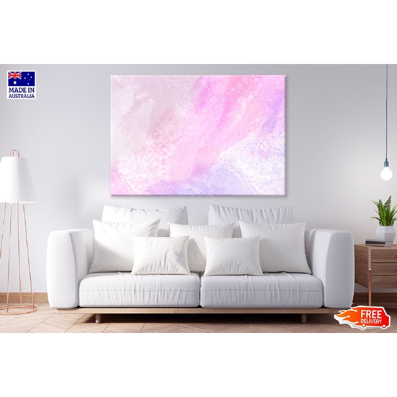 White Purple & Pink Abstract Design Print 100% Australian Made