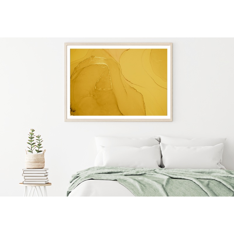 Yellow & White Abstract Design Home Decor Premium Quality Poster Print Choose Your Sizes