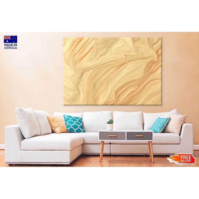 Beige Brown Marble Abstract Design Print 100% Australian Made