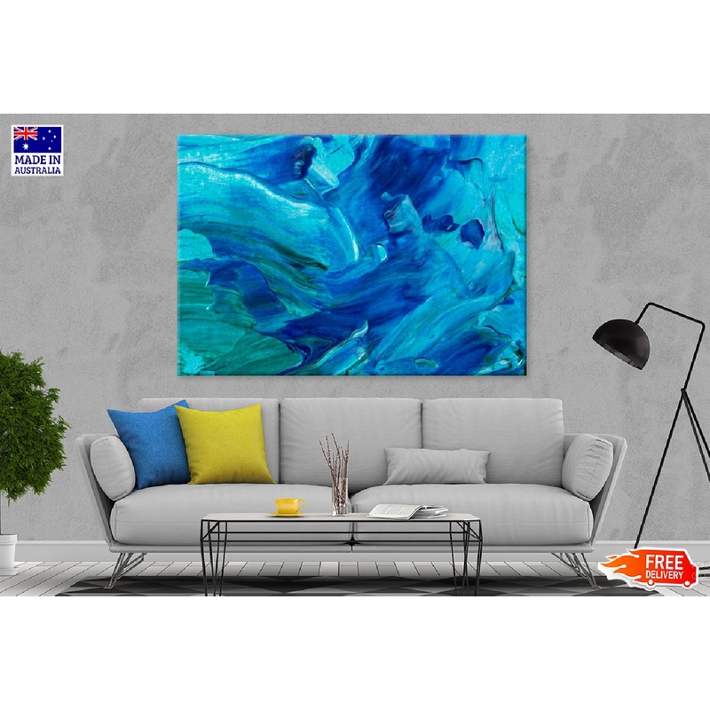 Blue Waves Abstract Design Print 100% Australian Made