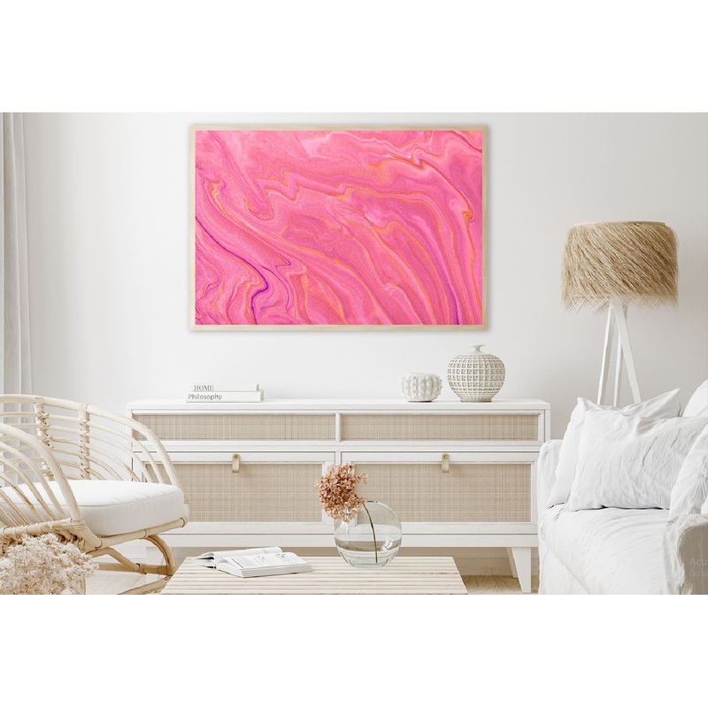 Dark Pink & Purple Fluid Abstract Design Home Decor Premium Quality Poster Print Choose Your Sizes