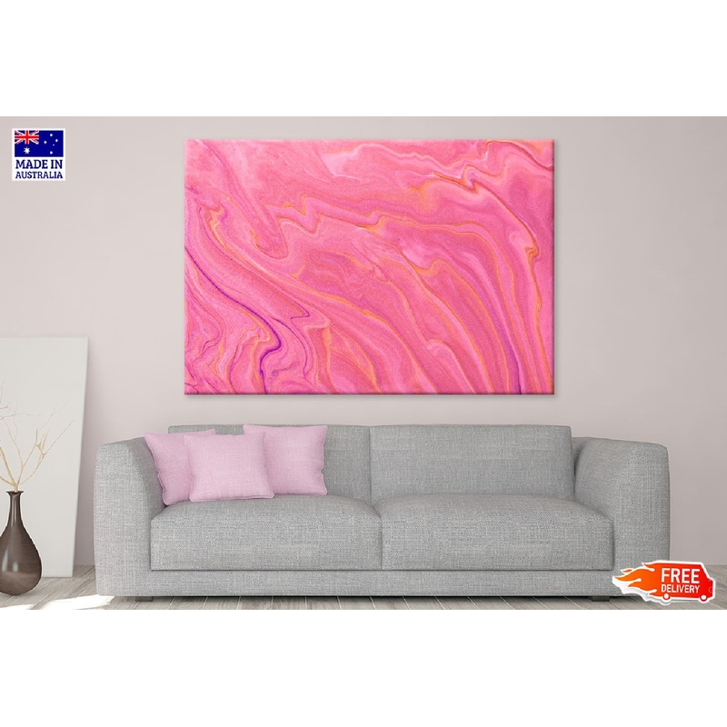 Dark Pink & Purple Fluid Abstract Design Print 100% Australian Made