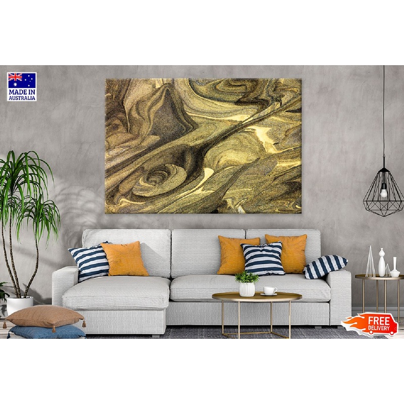 Elegant Gold Abstract Design Print 100% Australian Made