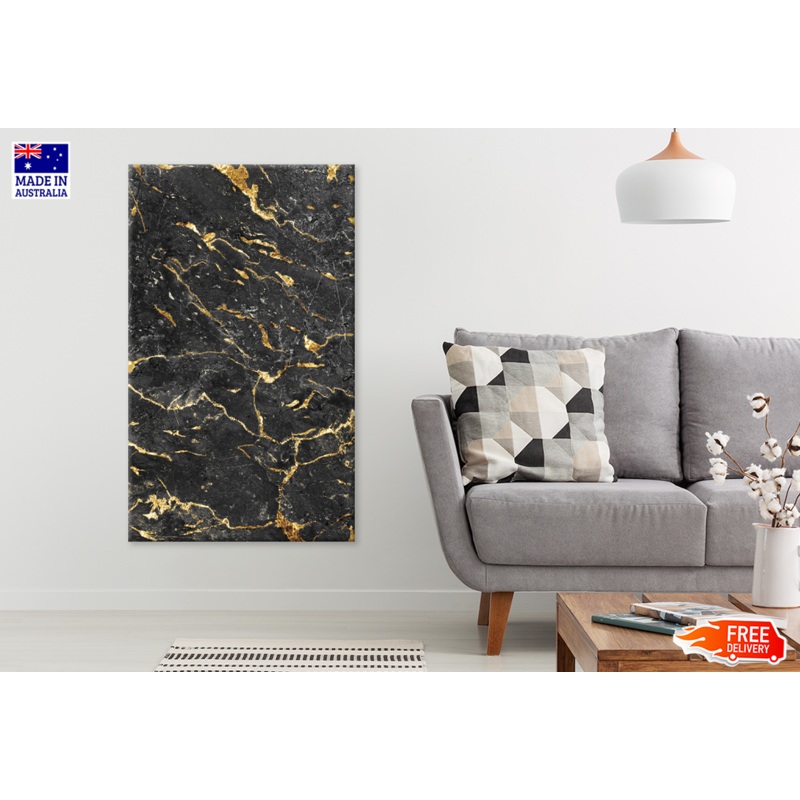 Gold & Black Abstract Design Print 100% Australian Made