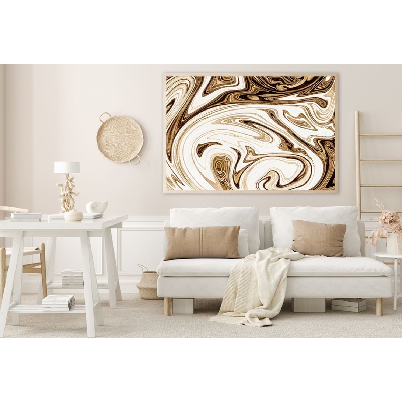 Gold Liquid Marble Abstract Design Home Decor Premium Quality Poster Print Choose Your Sizes