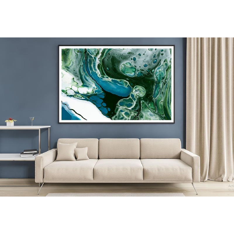 Green & Blue Marble Abstract Design Home Decor Premium Quality Poster Print Choose Your Sizes