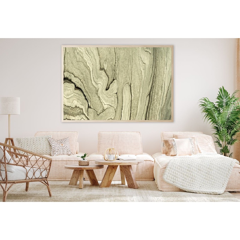 Green Grey Fluid Abstract Design Home Decor Premium Quality Poster Print Choose Your Sizes