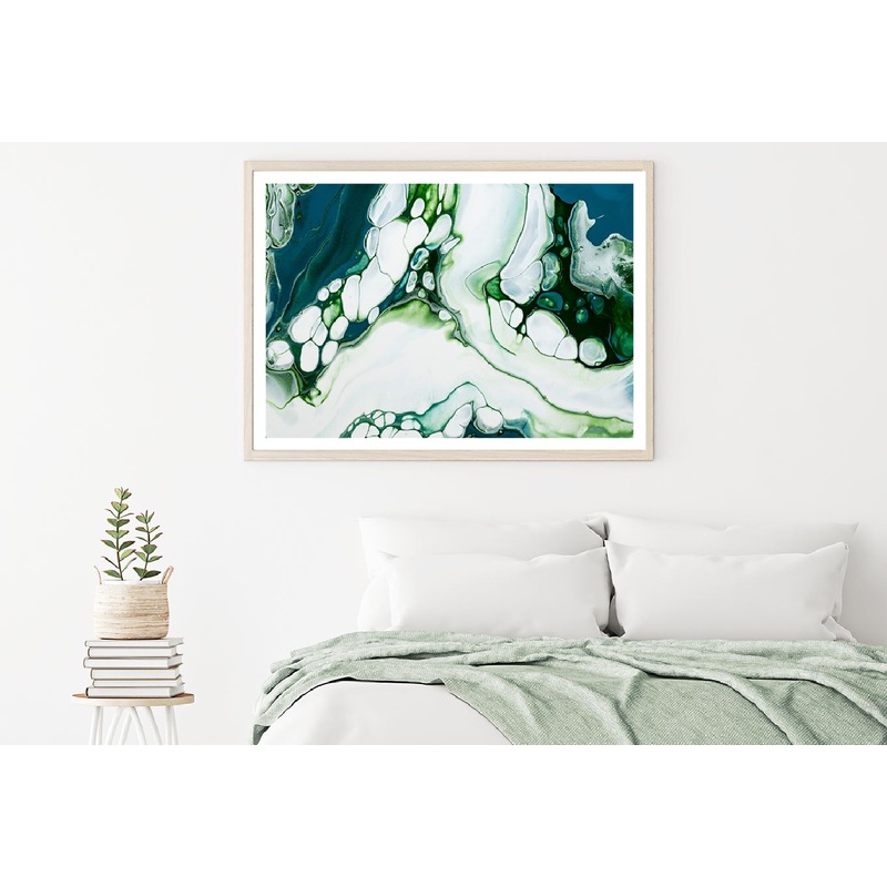 Green Marble Swirl Abstract Design Home Decor Premium Quality Poster Print Choose Your Sizes