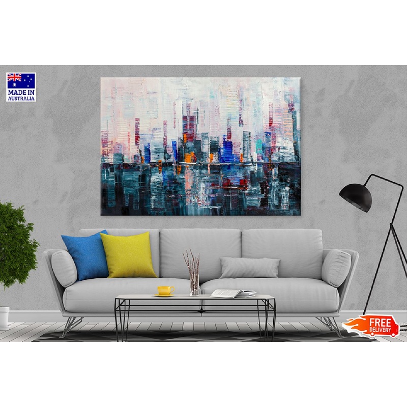 Modern Abstract City Painting Design Print 100% Australian Made