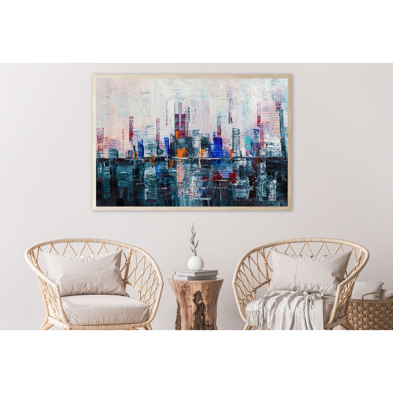 Modern Abstract City Painting Home Decor Premium Quality Poster Print Choose Your Sizes