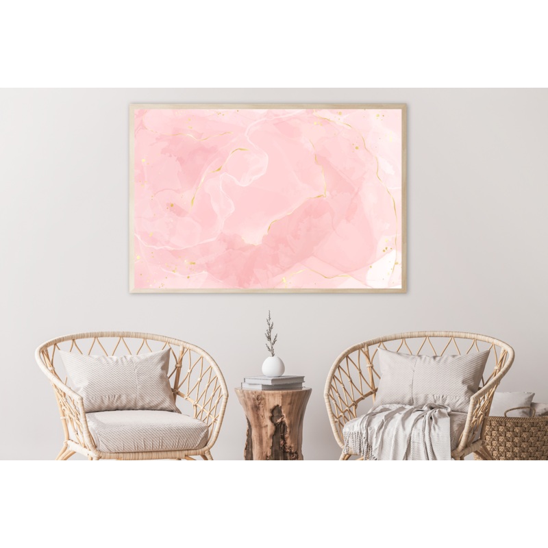 Pink & White Abstract Design Home Decor Premium Quality Poster Print Choose Your Sizes