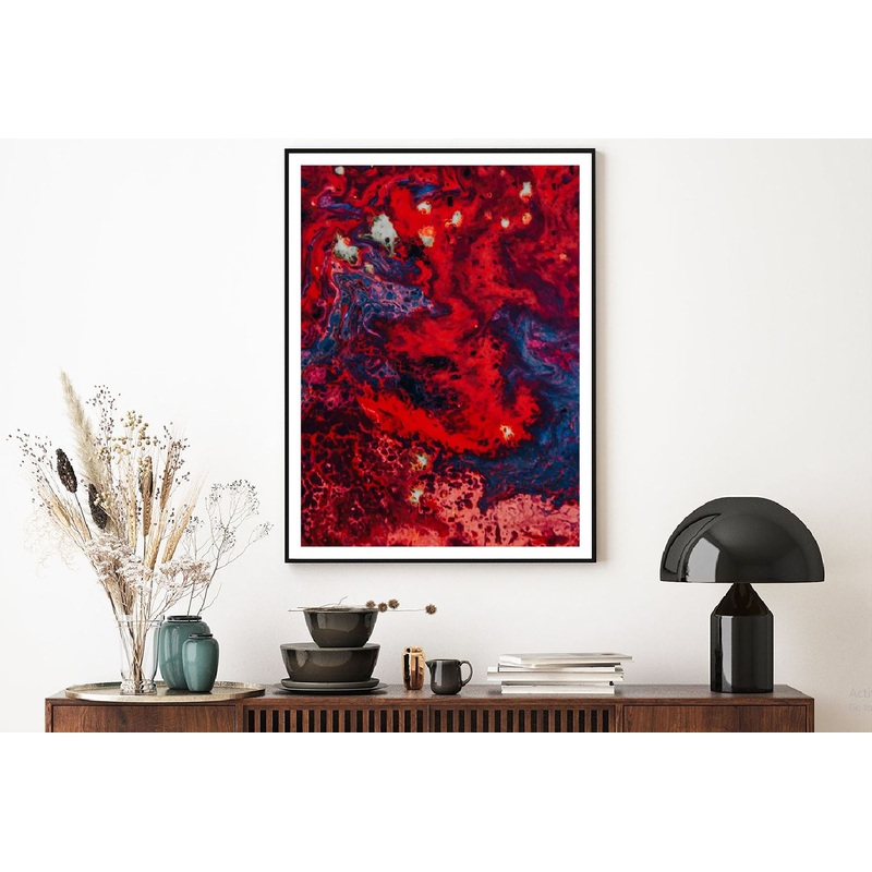 Purple & Red Acrylic Abstract Design Home Decor Premium Quality Poster Print Choose Your Sizes