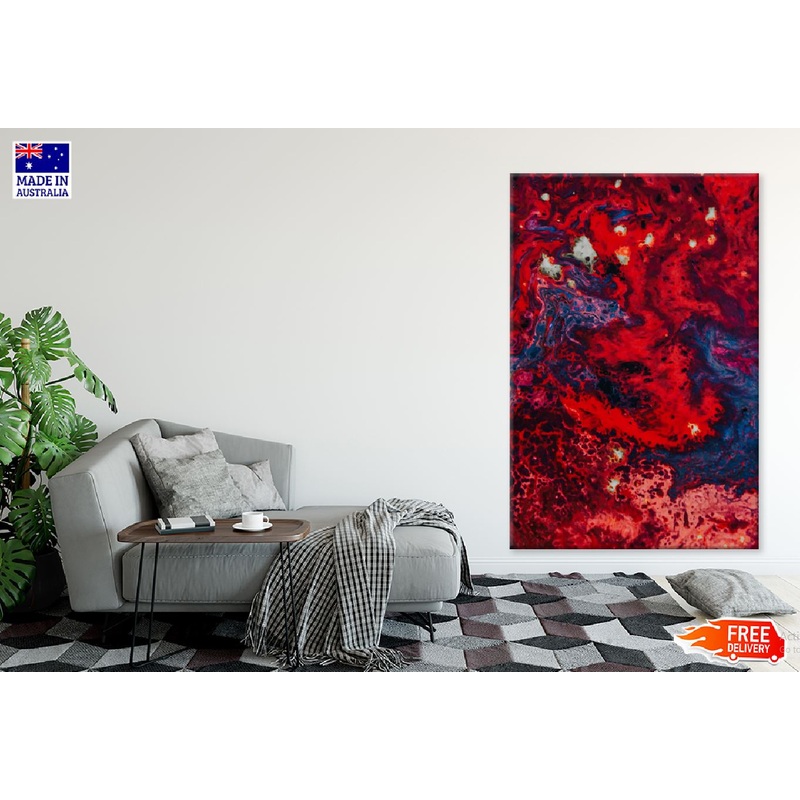 Purple & Red Acrylic Abstract Design Print 100% Australian Made