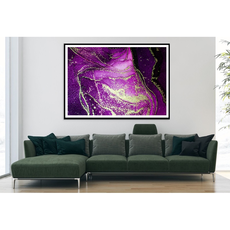 Purple & White Abstract Design Home Decor Premium Quality Poster Print Choose Your Sizes