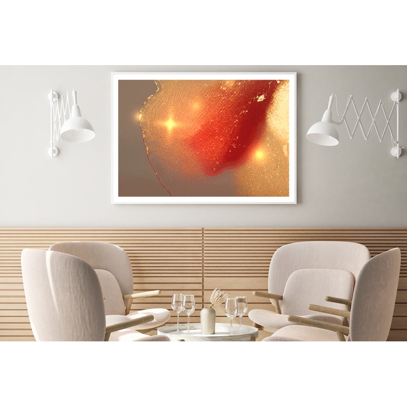 Red & Orange Abstract Design Home Decor Premium Quality Poster Print Choose Your Sizes