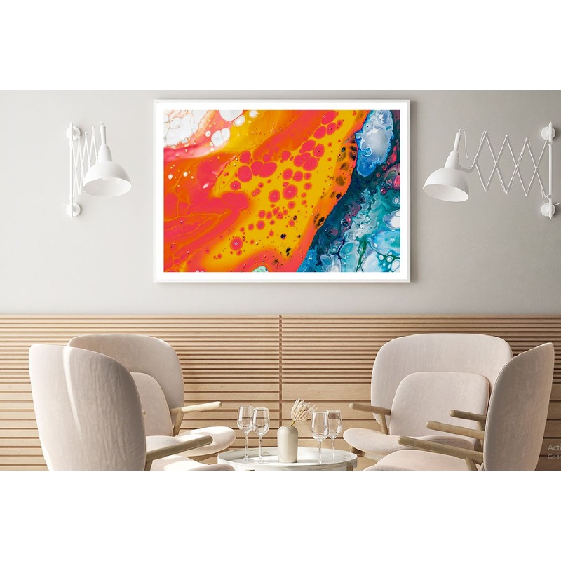 Red Orange & Blue Abstract Design Home Decor Premium Quality Poster Print Choose Your Sizes