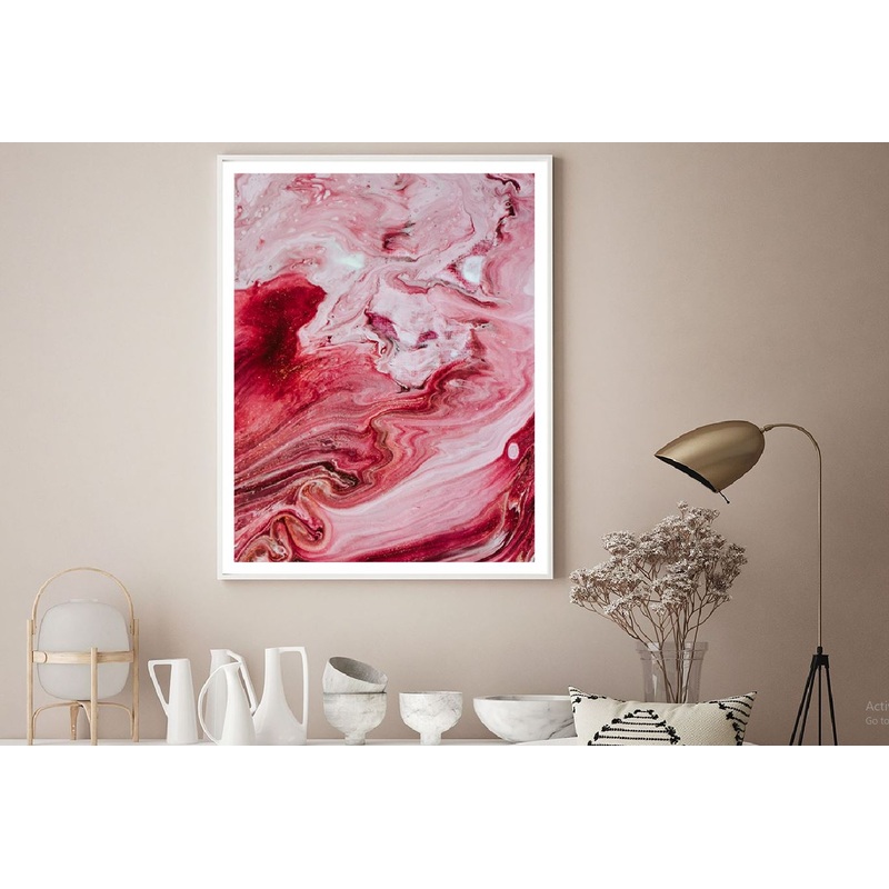 Red Pink Acrylic Abstract Design Home Decor Premium Quality Poster Print Choose Your Sizes