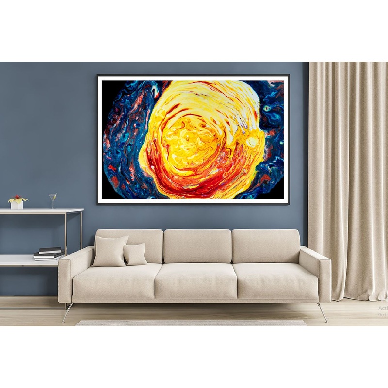 Red Yellow & Blue Acrylic Abstract Design Home Decor Premium Quality Poster Print Choose Your Sizes