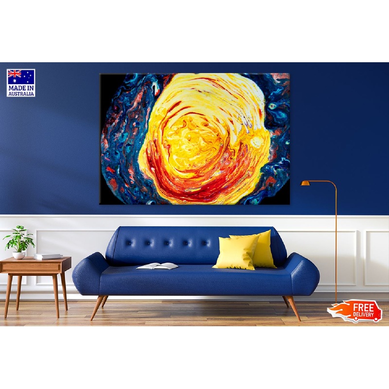 Red Yellow & Blue Acrylic Abstract Design Print 100% Australian Made
