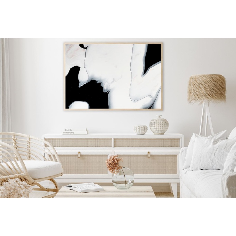 White Liquid Abstract Design Home Decor Premium Quality Poster Print Choose Your Sizes