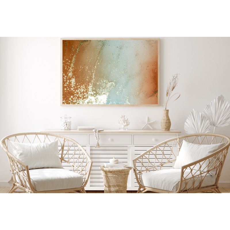Yellow White & Orange Abstract Art Home Decor Premium Quality Poster Print Choose Your Sizes