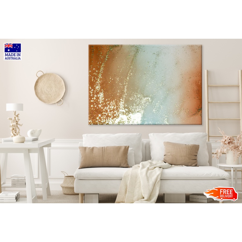 Yellow White & Orange Abstract Art Print 100% Australian Made