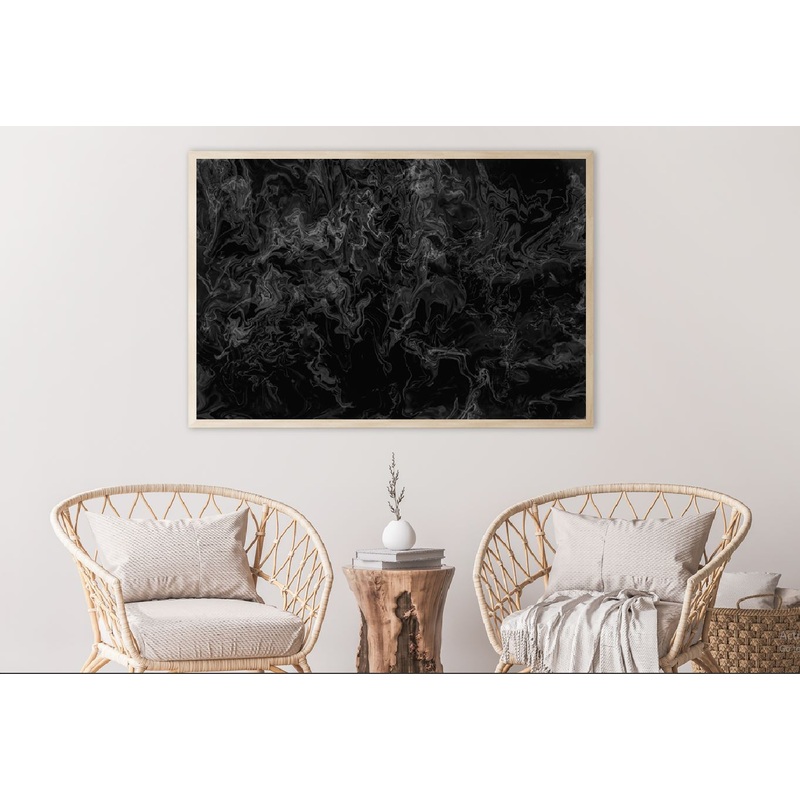 Abstract Black Grey Marble Design Home Decor Premium Quality Poster Print Choose Your Sizes