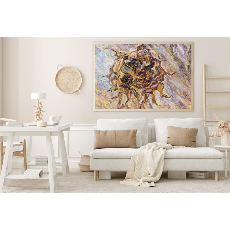 Abstract Flower Oil Painting Art Home Decor Premium Quality Poster Print Choose Your Sizes