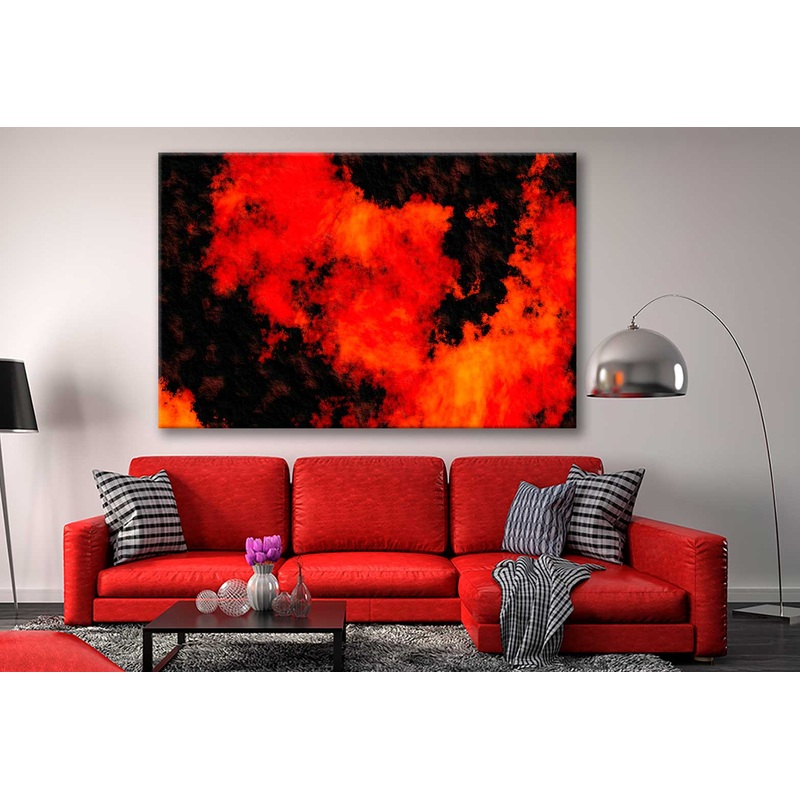Bella Home 3d Abstract Volcanic Molten Lava Print Canvas Ready to hang