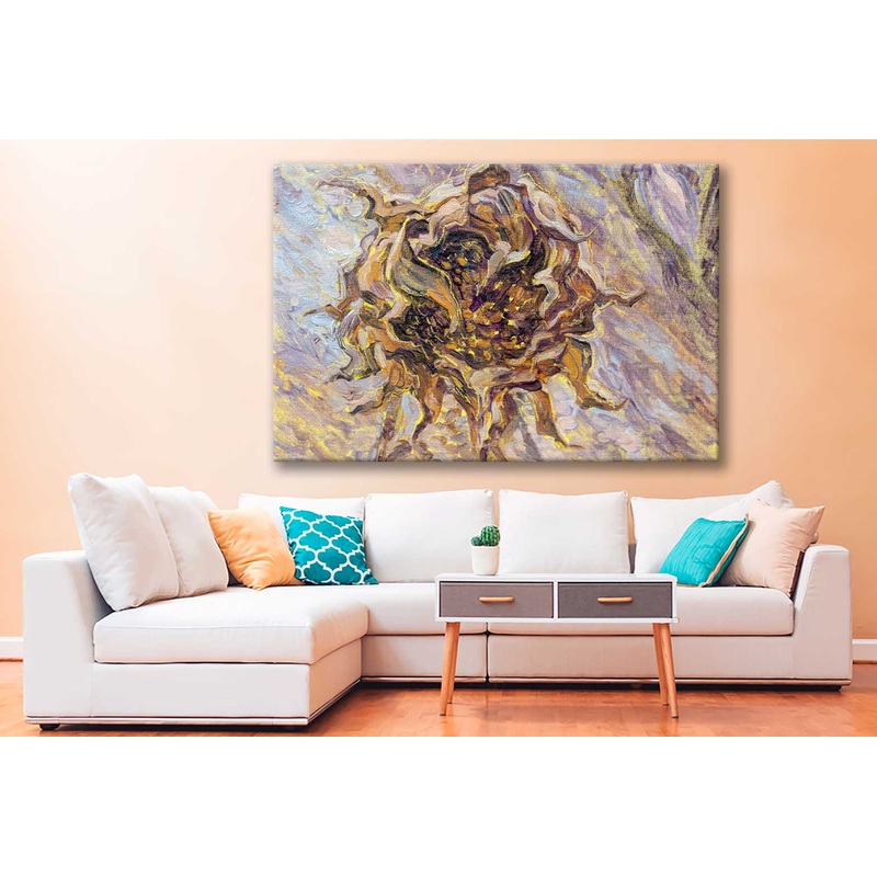 Bella Home Abstract Flower Oil Painting Art Print Canvas Ready to hang