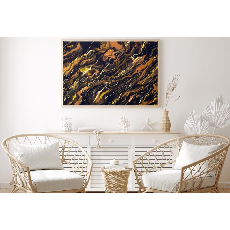 Dark Brown Black Abstract Acrylic Design Home Decor Premium Quality Poster Print Choose Your Sizes