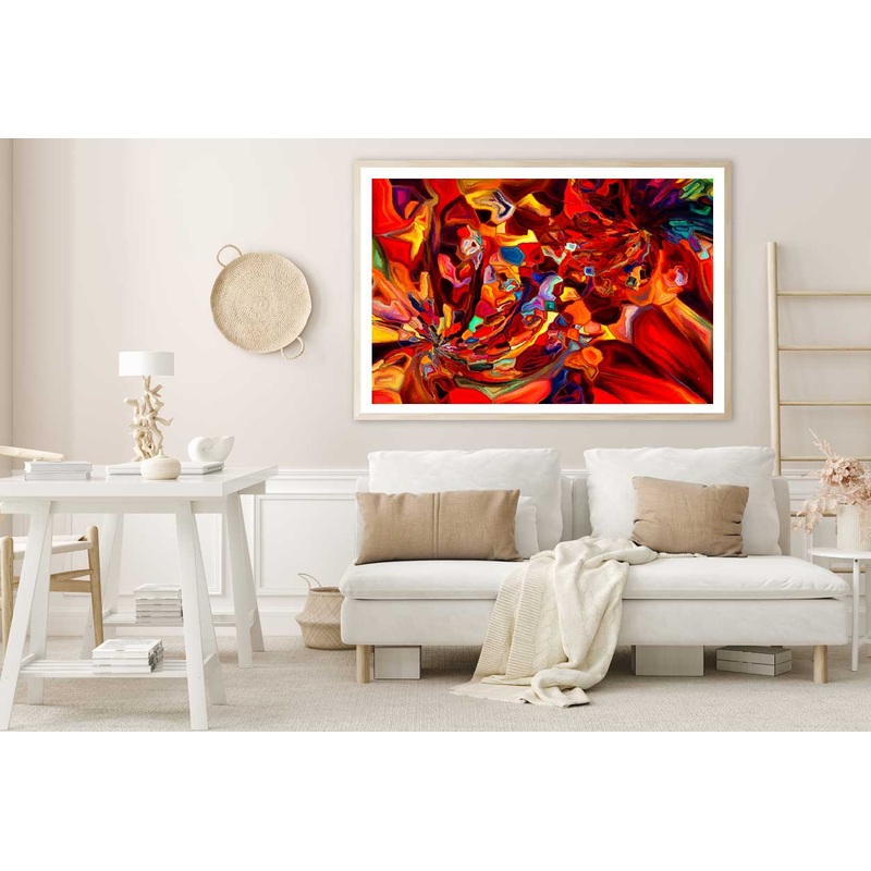 Red Orange Liquid Abstract Design Home Decor Premium Quality Poster Print Choose Your Sizes